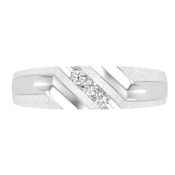 0.12 Carat (ctw) Round White Diamond Mens Anniversary Wedding Band 14K White Gold