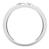 0.12 Carat (ctw) Round White Diamond Mens Anniversary Wedding Band 14K White Gold