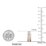 1.45 Carat (ctw) Round White Diamond Ladies Huggies Hoop Earrings 1 1/2 CT 18K Rose Gold