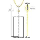 0.08 Carat (ctw) Round White Diamond Ladies Religious Cross Pendant 14K Yellow Gold