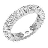 2.25 Carat (ctw) Round White Diamond Ladies Eternity Stackable Ring Wedding Band 14K White Gold