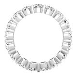 2.25 Carat (ctw) Round White Diamond Ladies Eternity Stackable Ring Wedding Band 14K White Gold