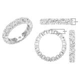 2.25 Carat (ctw) Round White Diamond Ladies Eternity Stackable Ring Wedding Band 14K White Gold