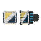 0.90 Carat (ctw) Round White Blue & Yellow Diamond Mens Hip Hop Stud Earrings 925 Sterling Silver