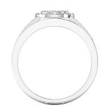 0.45 Carat (ctw) Round White Diamond Ladies Cluster Engagement Ring Set 1/2 CT 10K White Gold