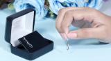 0.10 Carat (ctw) Round Black & White Diamond Infinity Swirl Dangling Post Earrings for Her in 10K White Gold in Screw Back