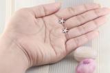 0.35 Carat (ctw) Round White Diamond Ladies Starfish Stud Earrings 1/3 CT Sterling Silver