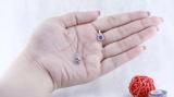 5 MM Round Amethyst & White Diamond Ladies Infinity Dangling Earrings 14K White Gold