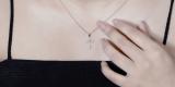 0.10 Carat (ctw) Round White Diamond Ladies Cross Pendant 1/10 CT 18K Yellow Gold