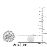 10 mm Round Genuine Freshwater Pearl Ladies Ball Stud Earrings 925 Sterling Silver