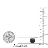 8 mm Round Genuine Black Freshwater Pearl Ladies Stud Earrings 925 Sterling Silver