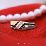 0.35 Carat (ctw) Round White & Black Diamond Men's Anniversary Wedding Band 1/3 CT 14K Yellow Gold