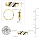0.35 Carat (ctw) Round White & Black Diamond Men's Anniversary Wedding Band 1/3 CT 14K Yellow Gold