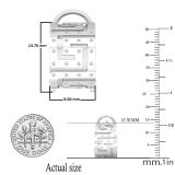 0.25 Carat (ctw) Round White Diamond Greek Key French-Clip Ladies Hoop Earrings 1/4 ct Sterling Silver