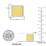 1.35 Carat (ctw) Round Yellow & White Diamond Mens Hip Hop Dice Stud Earrings 10K Yellow Gold