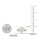 1.00 Carat (ctw) Princess & Round Diamond Ladies Heart Love Wedding Ring Sets 1 CT 10K Yellow Gold