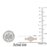 0.25 Carat (ctw) Round White Diamond Graduated Pear Shaped Cocktail Ring 1/4 CT 18K Rose Gold