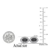 0.20 Carat (ctw) Black Diamond Cluster Style Oval Shape Tennis Bracelet 1/5 CT 925 Sterling Silver