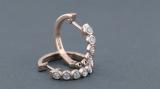 0.5 Carat (ctw) Round Diamond Impressive Ladies Huggies Hoop Earrings 1/2 CT 14K Rose Gold