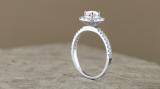 0.65 Carat (ctw) Round White Diamond Stunning Halo Style Engagement Ring | 925 Sterling Silver