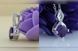 6 MM Cushion Cut Amethyst & White Diamond Ladies Stunning Pendant | 925 Sterling Silver