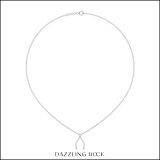 0.10 Carat (ctw) Round Diamond Ladies Tiny Dainty Wishbone Pendant 1/10 CT 925 Sterling Silver