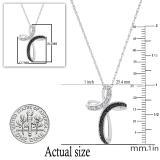 Ladies Infinity Cross Religious Pendant for Her with Round Diamond Accents, 925 Sterling Silver