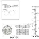 0.40 Carat (ctw) Round White Diamond Men & Women Flower Head Unisex Trio Rings Set for Couple 925 Sterling Silver
