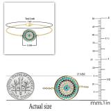 1 mm Dianty Round Blue Sapphire Turquiose & White Diamonds Ladies Combo Set | 10K Yellow Gold