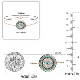 1 mm Dianty Round Blue Sapphire Turquiose & White Diamonds Ladies Combo Set | 10K Rose Gold