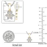 0.07 Carat (ctw) Round White Diamond Elegant Ladies Pendant | 14K Yellow Gold