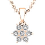 0.07 Carat (ctw) Round White Diamond Elegant Ladies Pendant | 10K Rose Gold