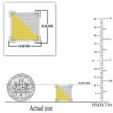 0.44 Carat (ctw) Round Yellow & White Diamond Square Shape Men's Stud Earrings | 925 Sterling Silver