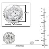 0.05 Carat (ctw) Round White Diamond Ladies Star Screw Back Stud Earrings | 925 Sterling Silver