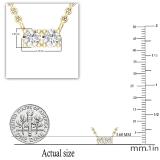 0.30 Carat (ctw) Two Stone Round Diamond Together Forever Pendant for Her 1/3 CT, 14K Yellow Gold