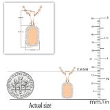 0.10 Carat (ctw) Round Diamond Tiny Classic Dog Tag Charm Pendant for Him 1/10 CT 18K Rose Gold