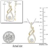 0.20 Carat (ctw) Round Diamond Ladies Infinity Double Twist Teardrop Pendant 1/5 CT, 10K Yellow Gold
