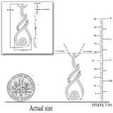 0.20 Carat (ctw) Round Diamond Ladies Infinity Double Twist Teardrop Pendant 1/5 CT, Sterling Silver