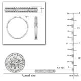 0.15 Carat (ctw) Round White Diamond Half Eternity Beaded Wedding Band for Women | 925 Sterling Silver