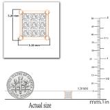 0.30 Carat (ctw) Princess White Diamond Ladies Square Framed Screw Back Stud Earrings | 18K Rose Gold