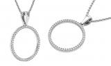 0.15 Carat (ctw) Round White Diamond Circle Pendant for Women with 18 Inch Silver Chain | 925 Sterling Silver