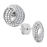 0.25 Carat (ctw) Round White Diamond Petite Circle Ladies Stud Earrings 1/4 CT 10K White Gold