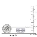 0.48 Carat (ctw) Round Diamond Ladies Enhancer Guard Chevron Wedding Band 1/2 CT 10K White Gold
