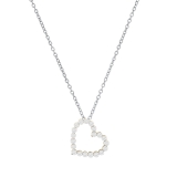 0.53 Carat (ctw) Round White Diamond Ladies Beautiful Heart Love Pendant 1/2 CT 14K Yellow Gold