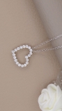 0.53 Carat (ctw) Round White Diamond Ladies Beautiful Heart Love Pendant 1/2 CT 14K Yellow Gold