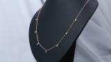 Round White Diamonds Station Necklace for Her (0.24 ctw, Color I-J, Clarity I1-I2) in 18K Rose Gold