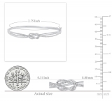 Round White Diamond Infinity Knot Bangle Bracelet for Her (Diameter 2.75 inch 0.25 ctw Color I-J Clarity I2-I3) in 925 Sterling Silver