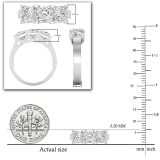 Princess White Diamond Alinged Three Stone Classic Cathedral Shank Engagement Ring for Women (2.25 ctw. Color I-J Clarity I2-I3) in Platinum