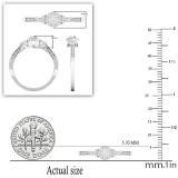 0.25 Carat (ctw) Round White Diamond Ladies Halo Style Vintage Engagement Ring 1/4 CT 10K White Gold