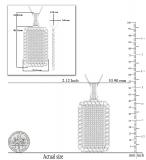 3.10 Carat (ctw) Round White Diamond Filled Bale Rectangular Chain Frame Unisex Pendant with 18 Inch Gold Chain in 10K White Gold